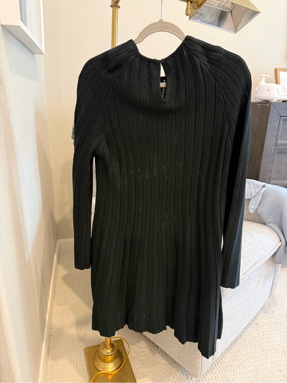 Pomander Place by Tuckernuck Black Adi Ribbed Knit Long Sleeve Dress